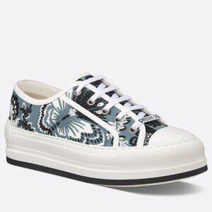 DIOR WALK'N Bandana Butterfly Floral Platform Lace Low Top Sneakers Shoes